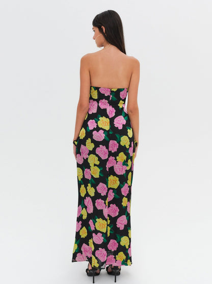 For Love & Lemons Madison Strapless Maxi Dress