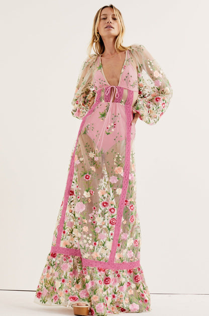 For Love & Lemons Luna Maxi Dress