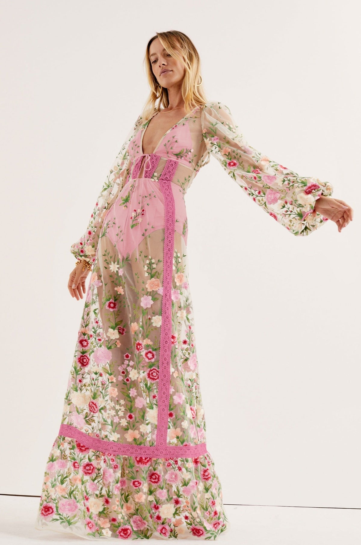 For Love & Lemons Luna Maxi Dress