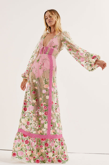 For Love & Lemons Luna Maxi Dress