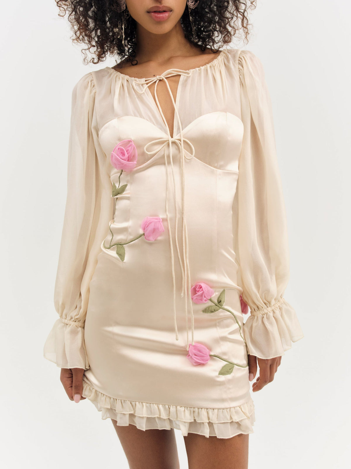 For Love & Lemons Ophelie Organza Mini Dress