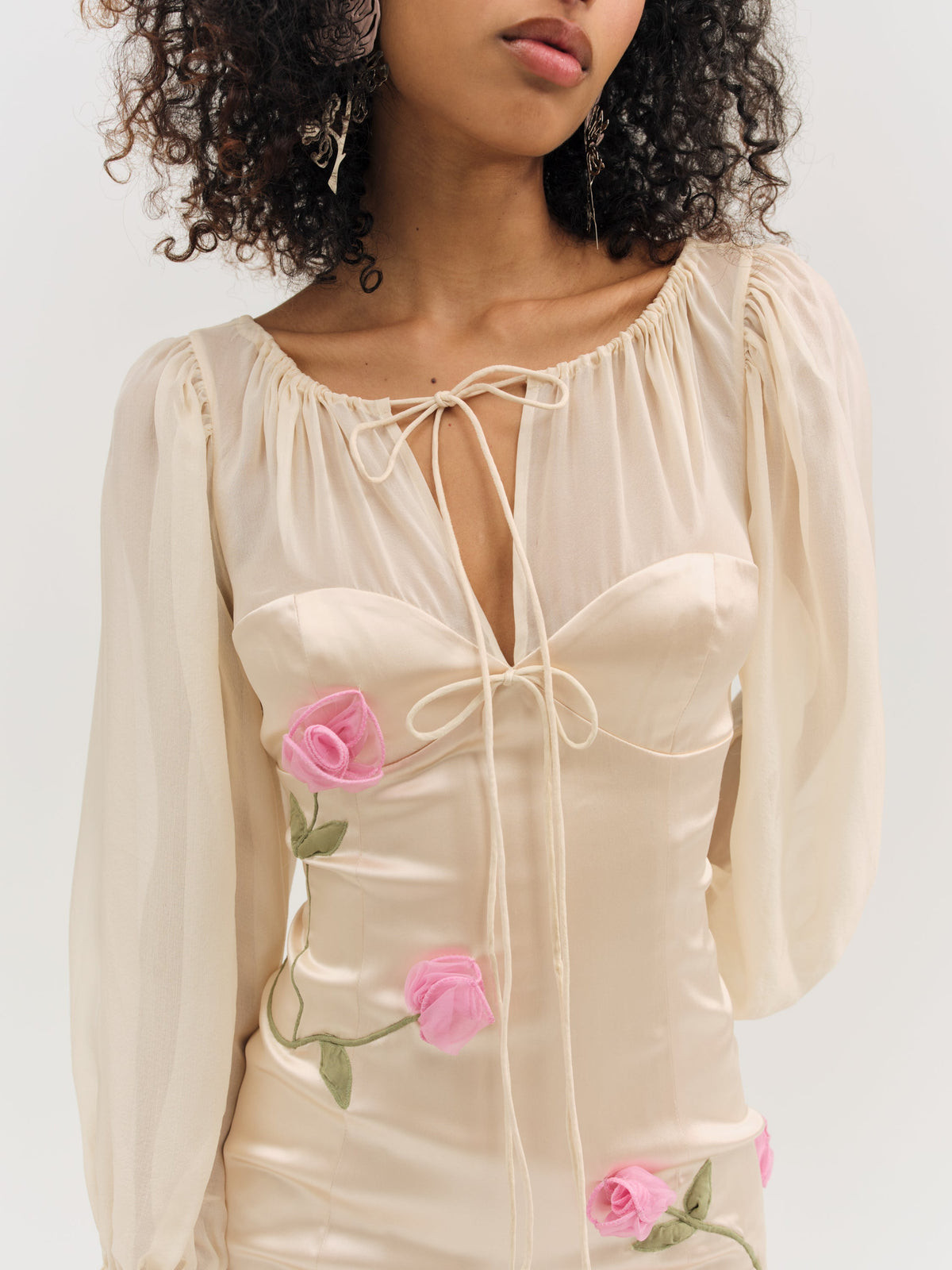 For Love & Lemons Ophelie Organza Mini Dress