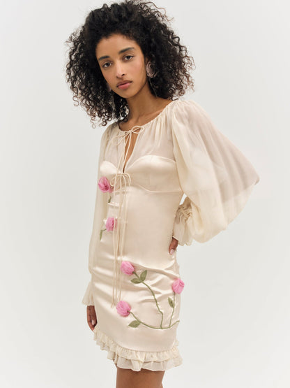 For Love & Lemons Ophelie Organza Mini Dress
