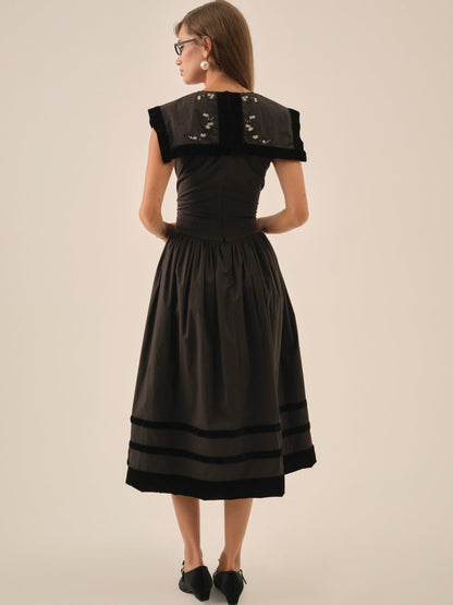For Love & Lemons Train Station Poplin Midi Dress