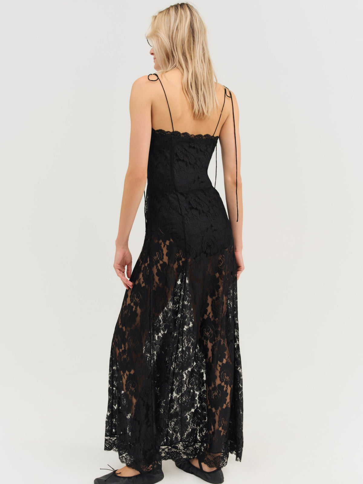 For Love & Lemons Claudia Rose Lace Maxi Dress