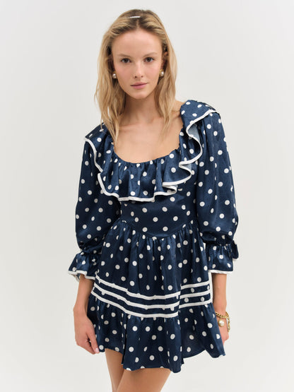 For Love & Lemons Seaside Dot Mini Dress