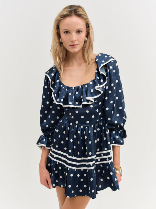 For Love & Lemons Seaside Dot Mini Dress