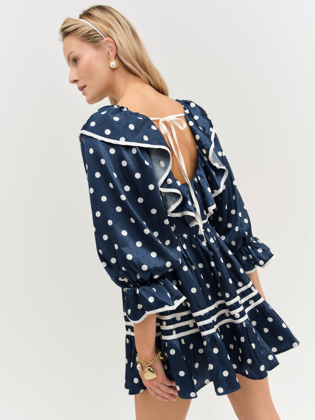 For Love & Lemons Seaside Dot Mini Dress