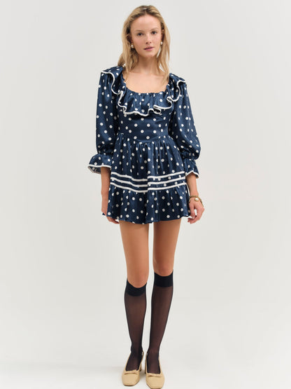 For Love & Lemons Seaside Dot Mini Dress