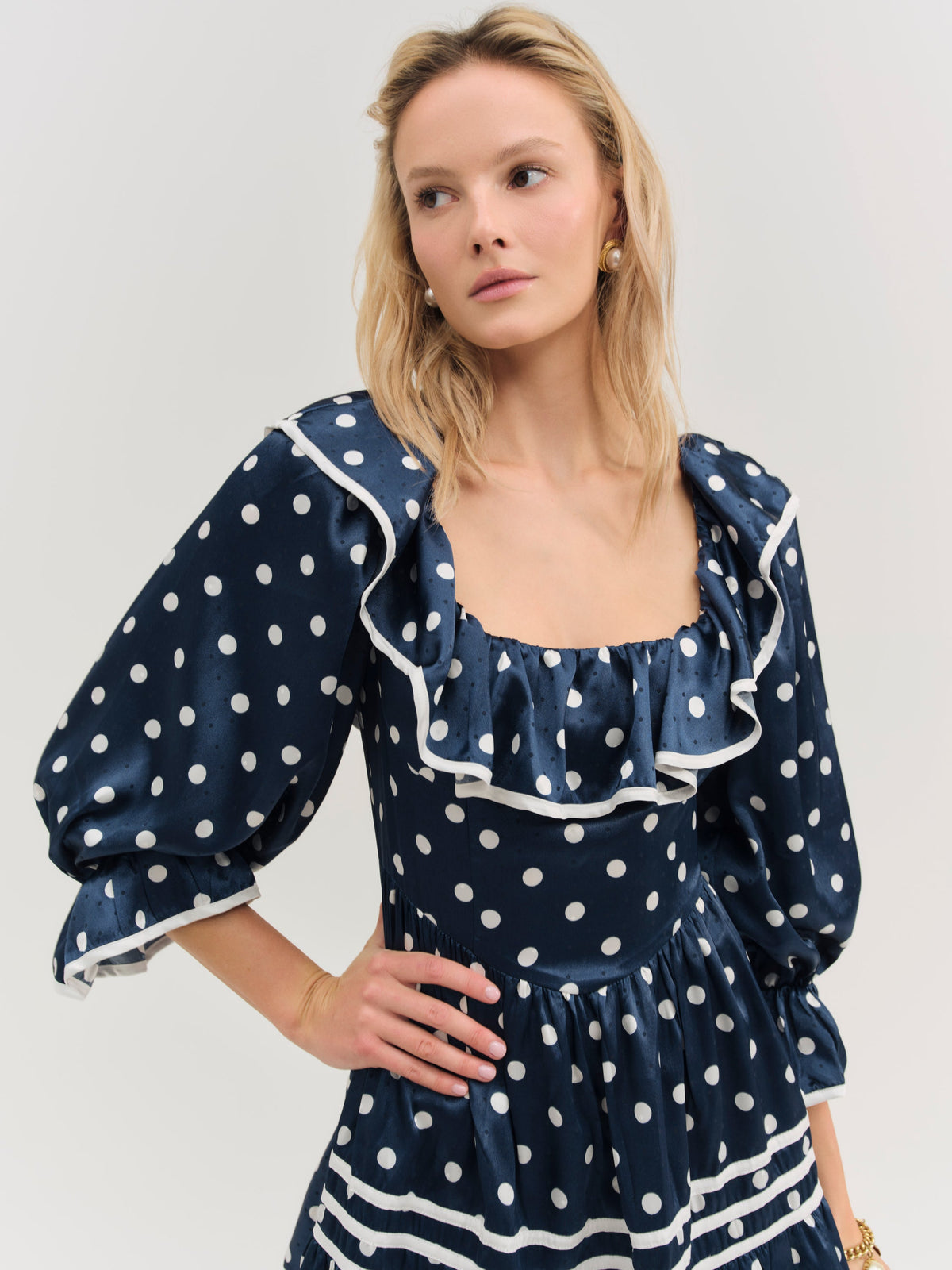 For Love & Lemons Seaside Dot Mini Dress