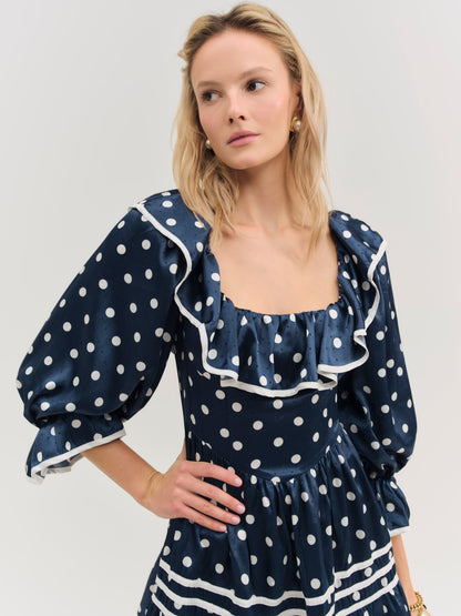 For Love & Lemons Seaside Dot Mini Dress