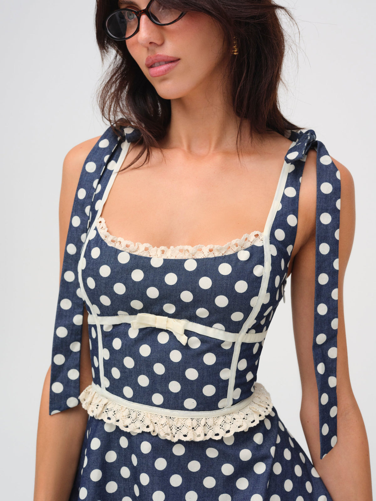 For Love & Lemons Dolly Dot Mini Dress