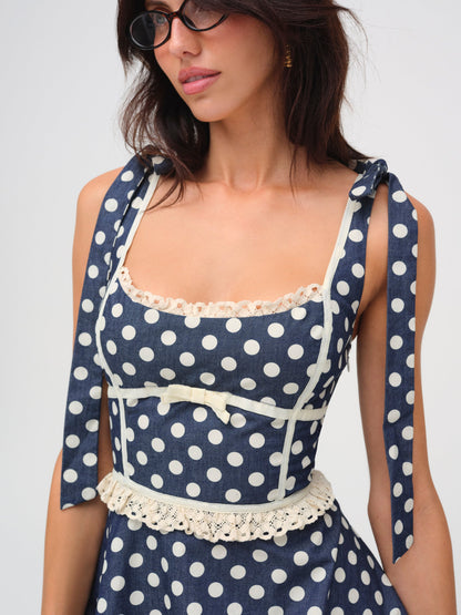 For Love & Lemons Dolly Dot Mini Dress