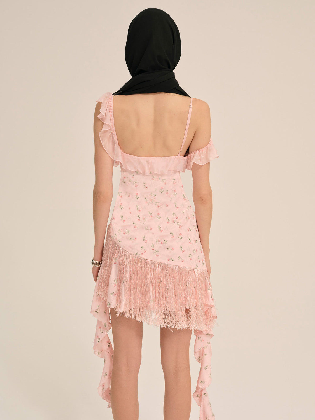 For Love & Lemons Raspberry Rose Mini Dress
