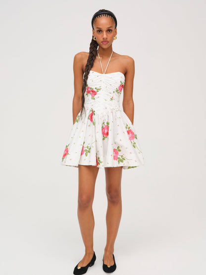 For Love & Lemons Rosebud Corset Mini Dress