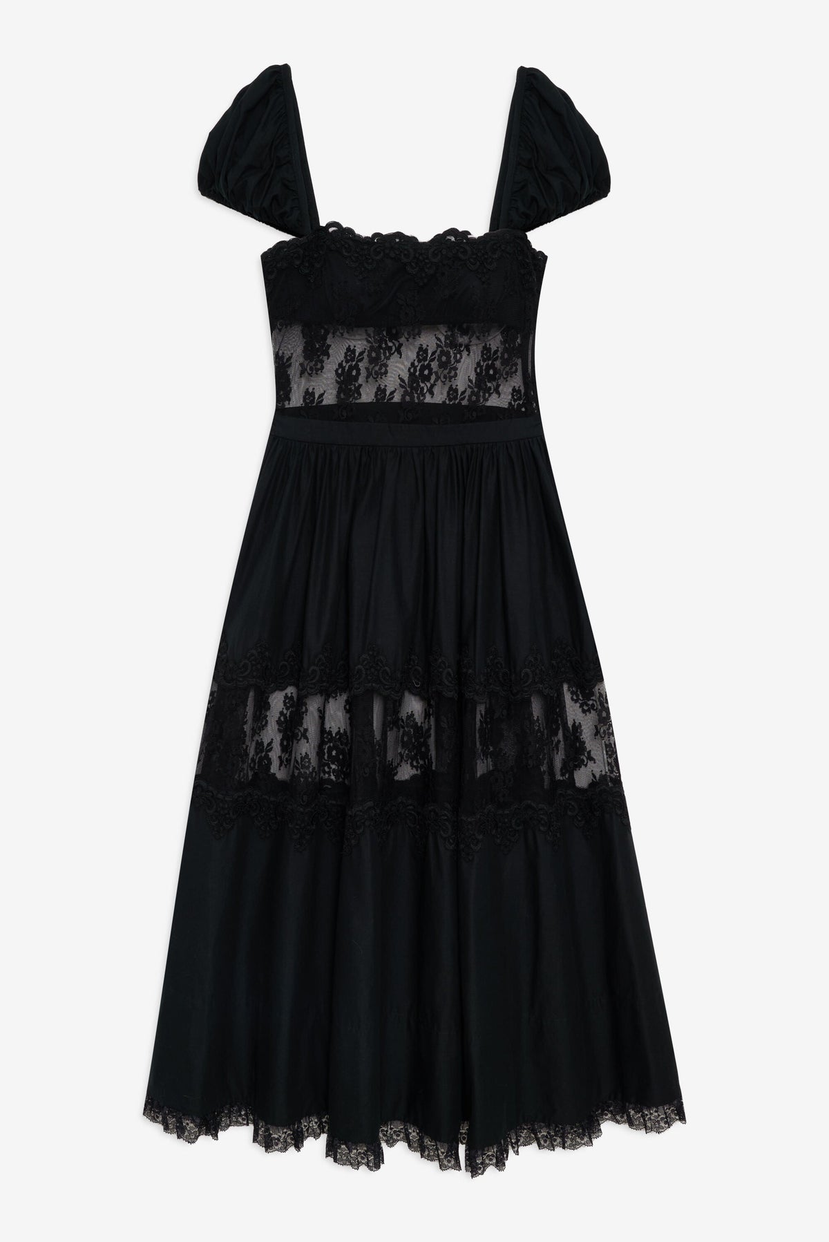 For Love & Lemons Liya Lace Midi Dress