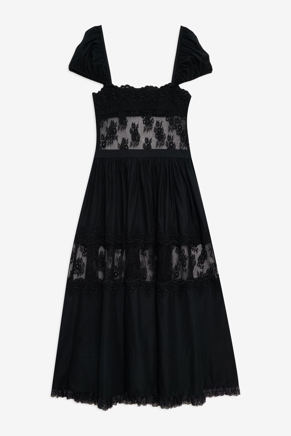 For Love & Lemons Liya Lace Midi Dress