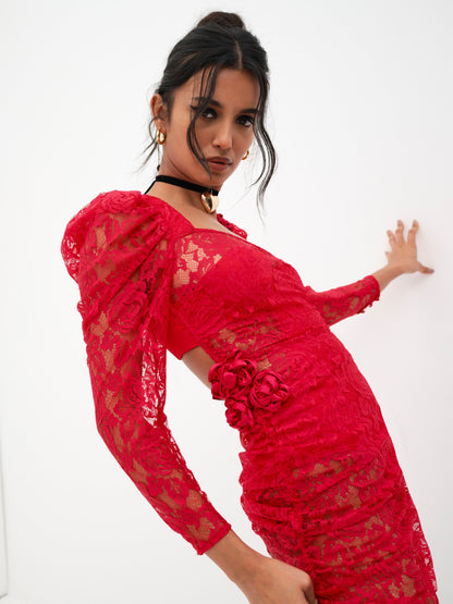 For Love & Lemons Kana Midi Dress