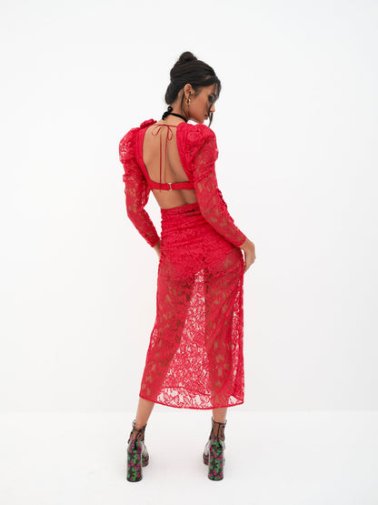 For Love & Lemons Kana Midi Dress