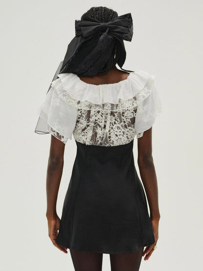 For Love & Lemons Holiday Lace Mini Dress