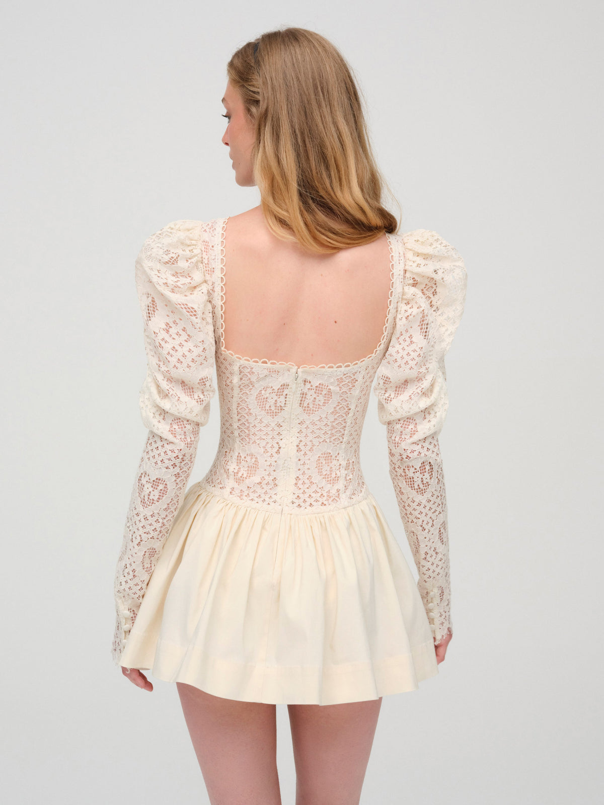 For Love & Lemons Doily Lace Mini Dress
