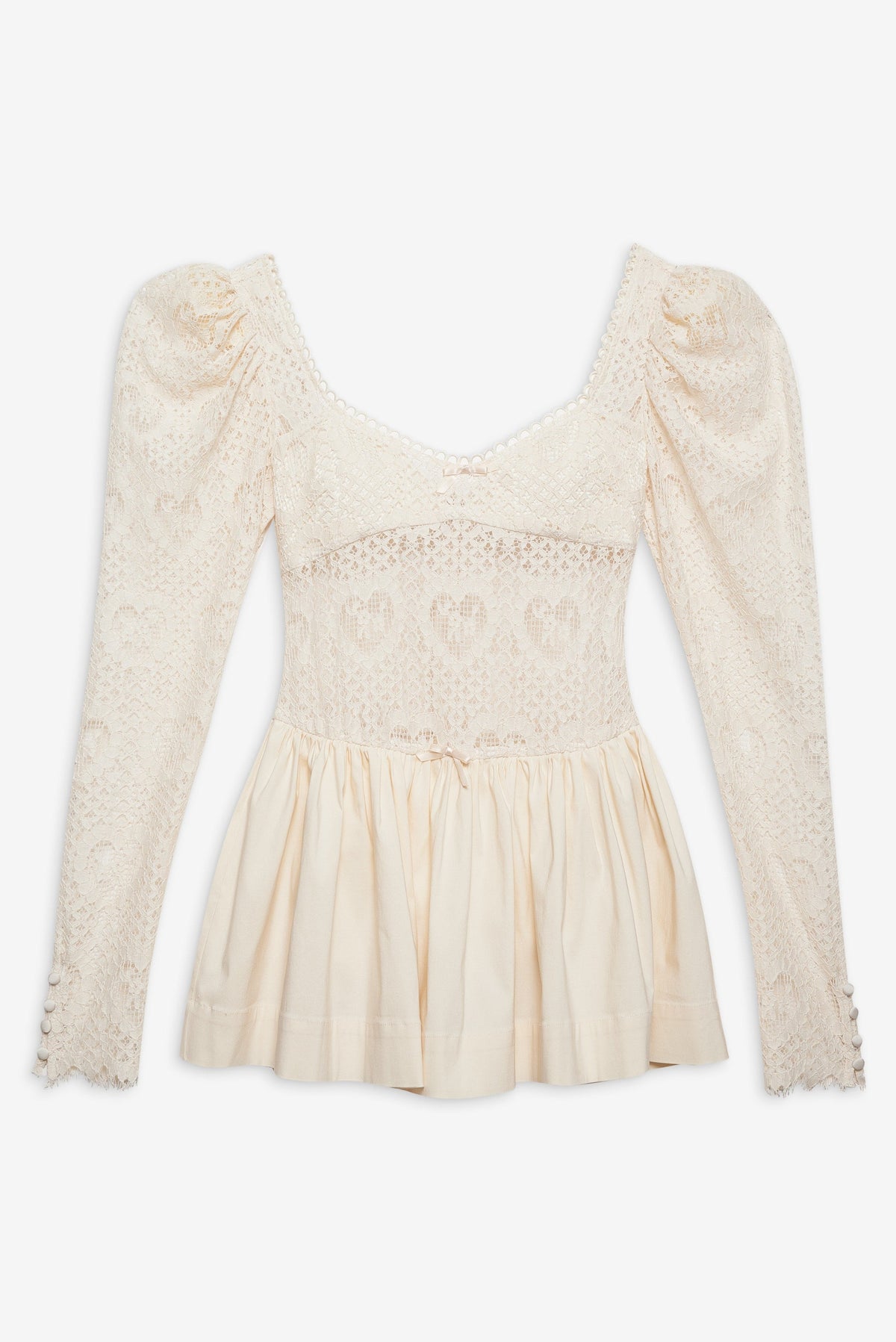 For Love & Lemons Doily Lace Mini Dress