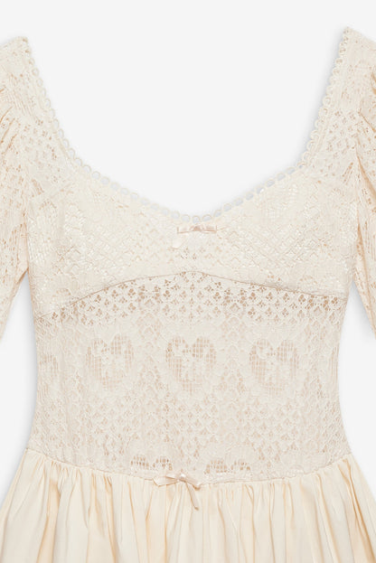 For Love & Lemons Doily Lace Mini Dress