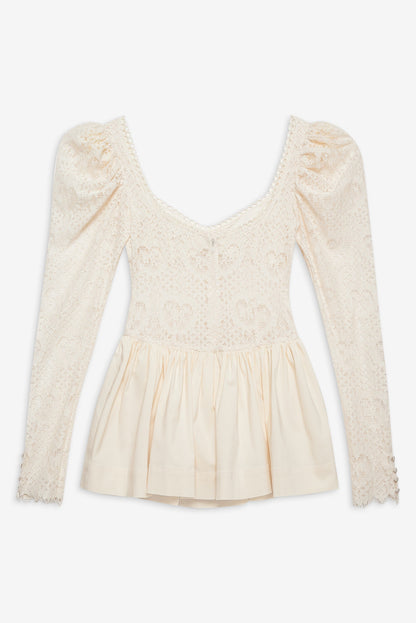 For Love & Lemons Doily Lace Mini Dress
