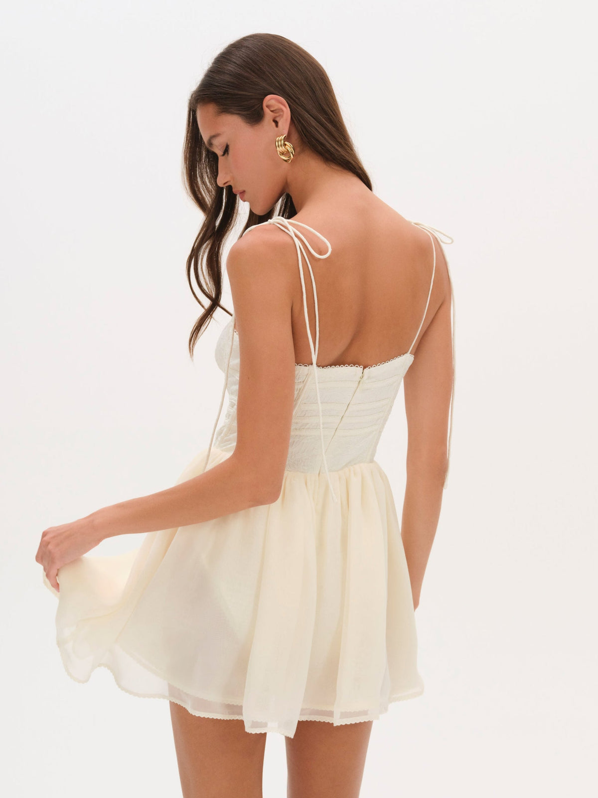 For Love & Lemons Rosie Jacquard Bustier Mini Dress