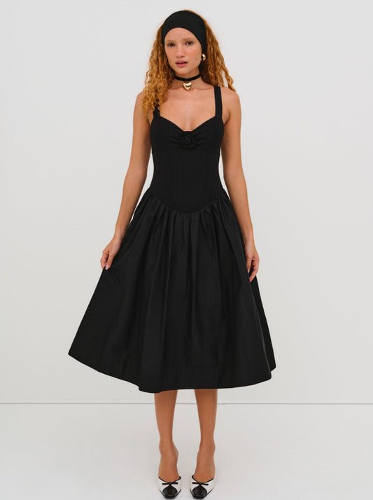 For Love & Lemons Billie Pointelle Midi Dress