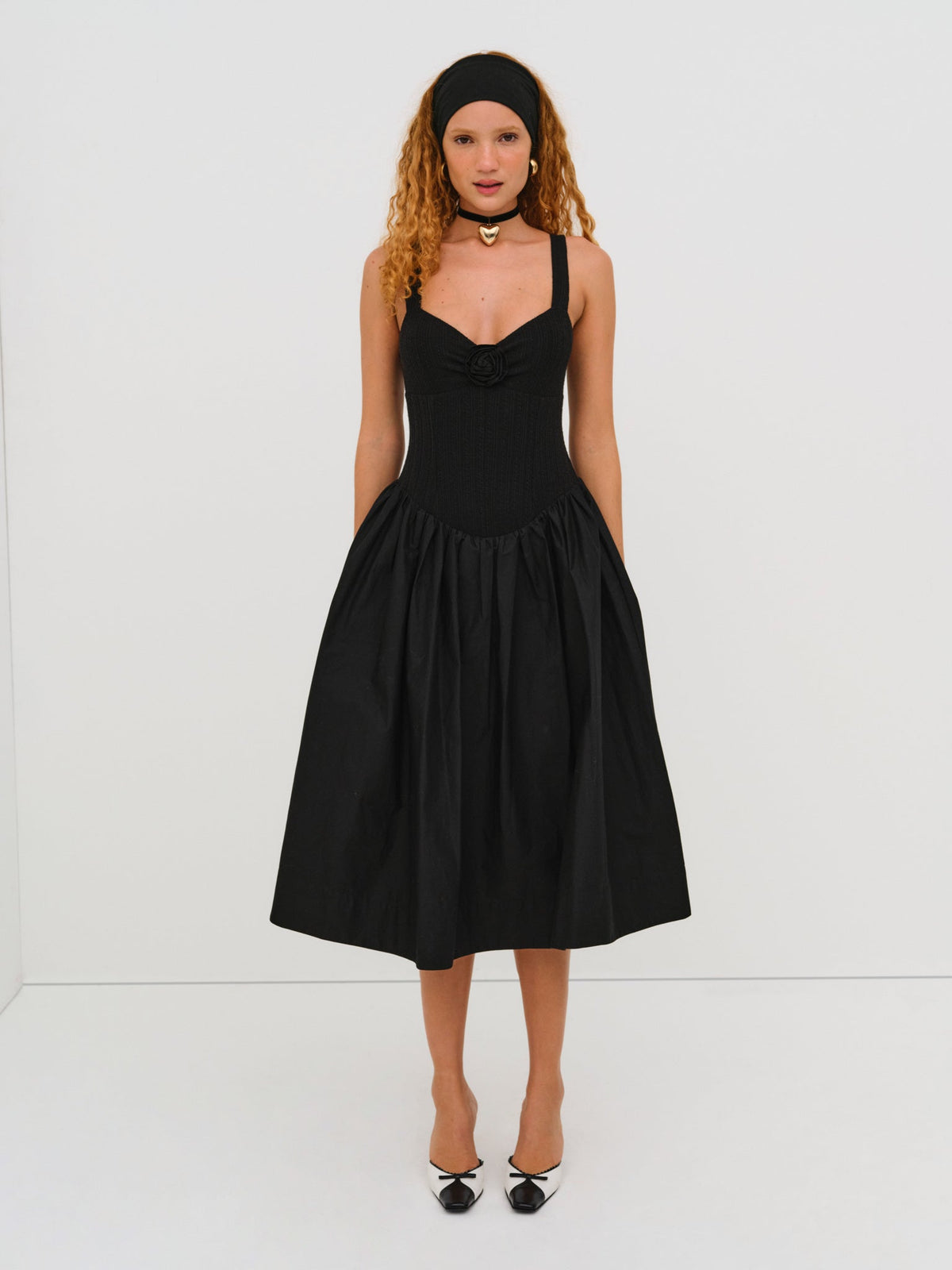 For Love & Lemons Billie Pointelle Midi Dress