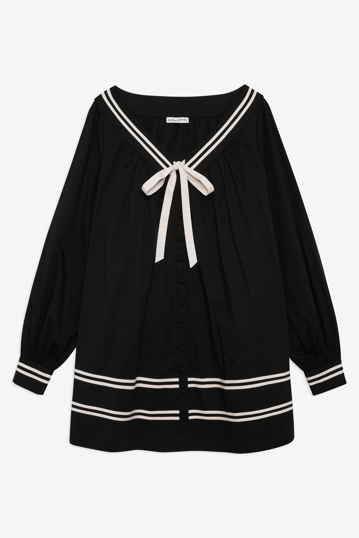 For Love & Lemons Helena Poplin Long Sleeve Mini Dress