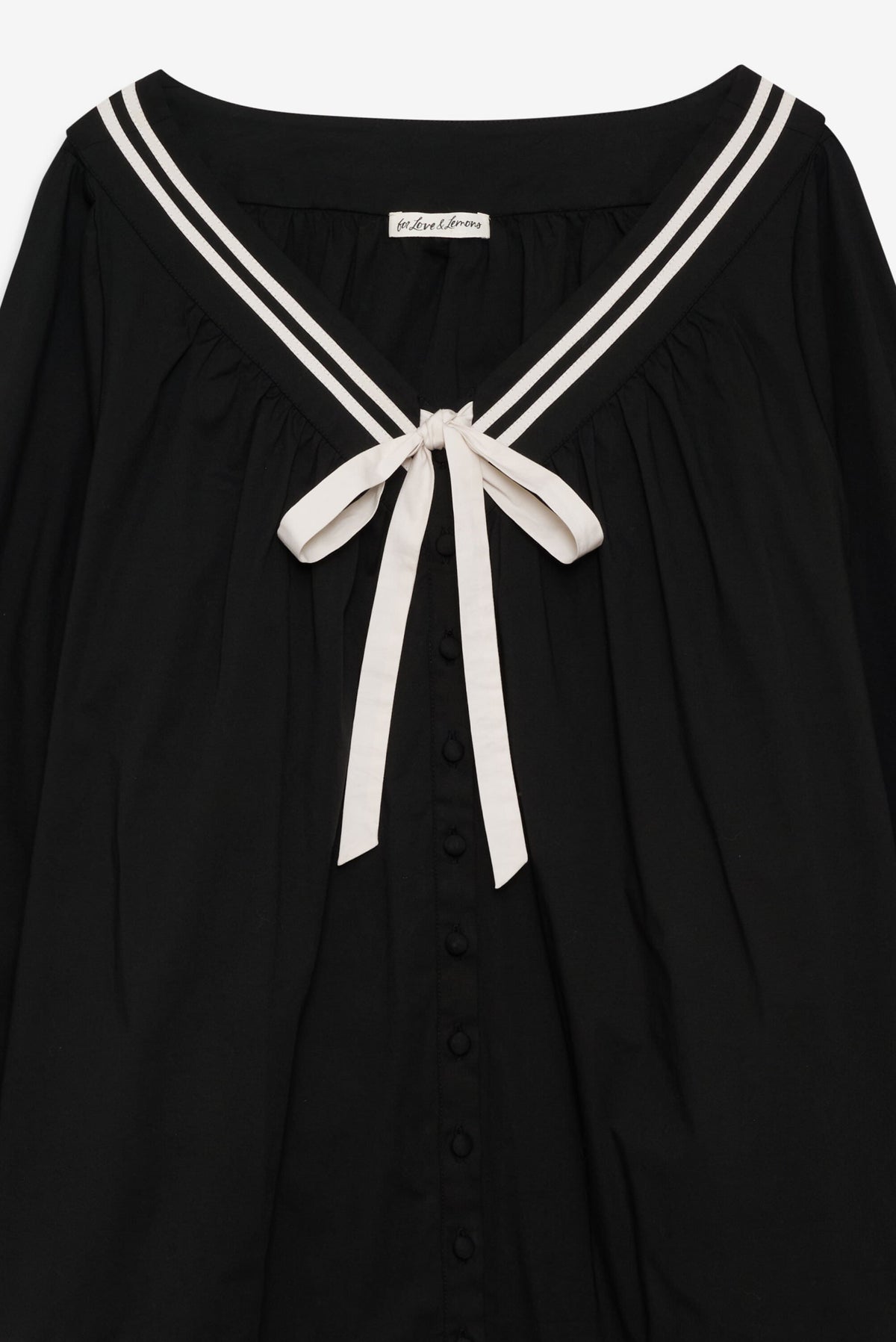 For Love & Lemons Helena Poplin Long Sleeve Mini Dress