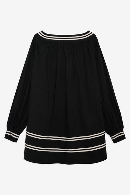 For Love & Lemons Helena Poplin Long Sleeve Mini Dress