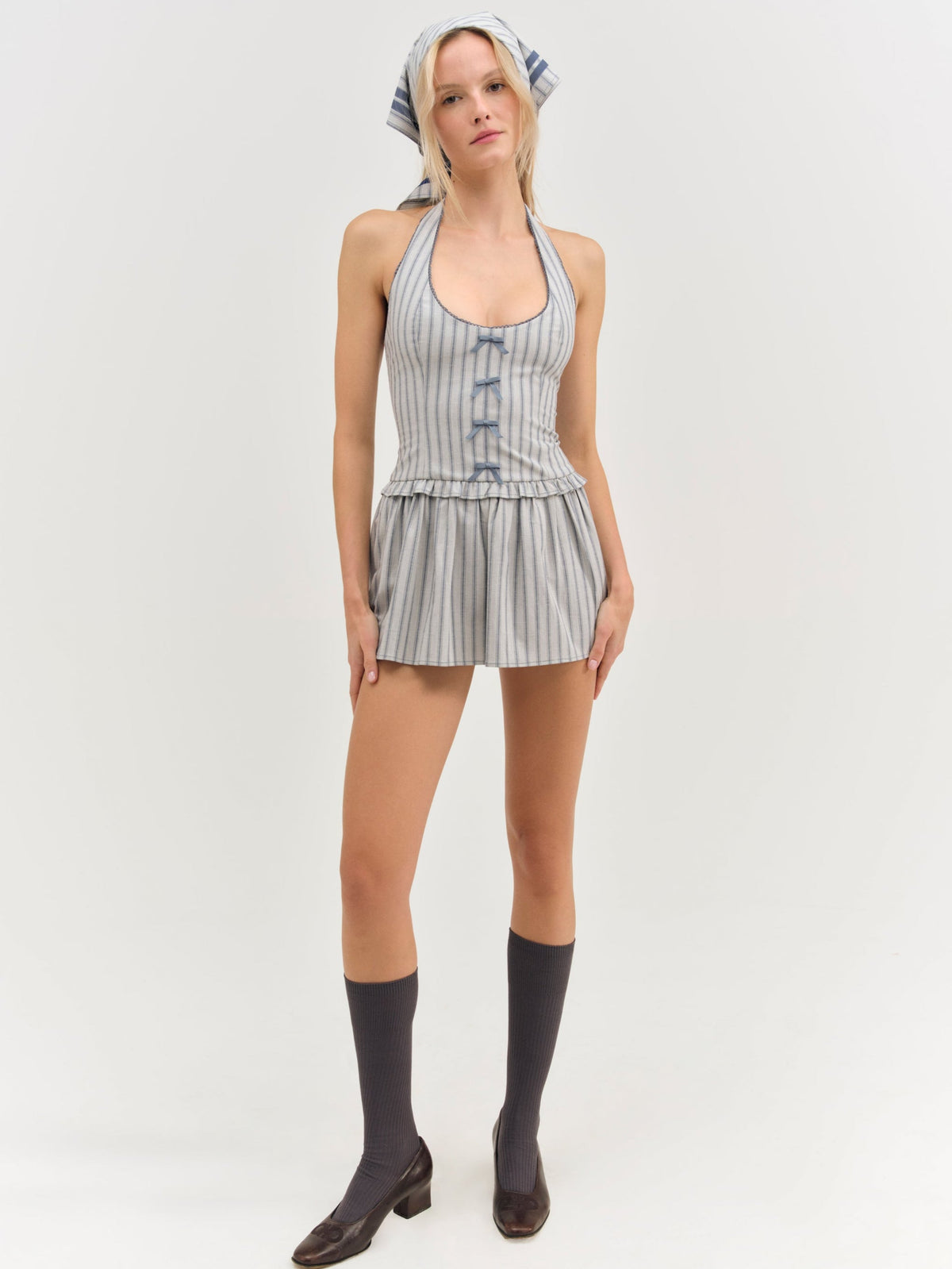 For Love & Lemons Janice Halter Mini Dress