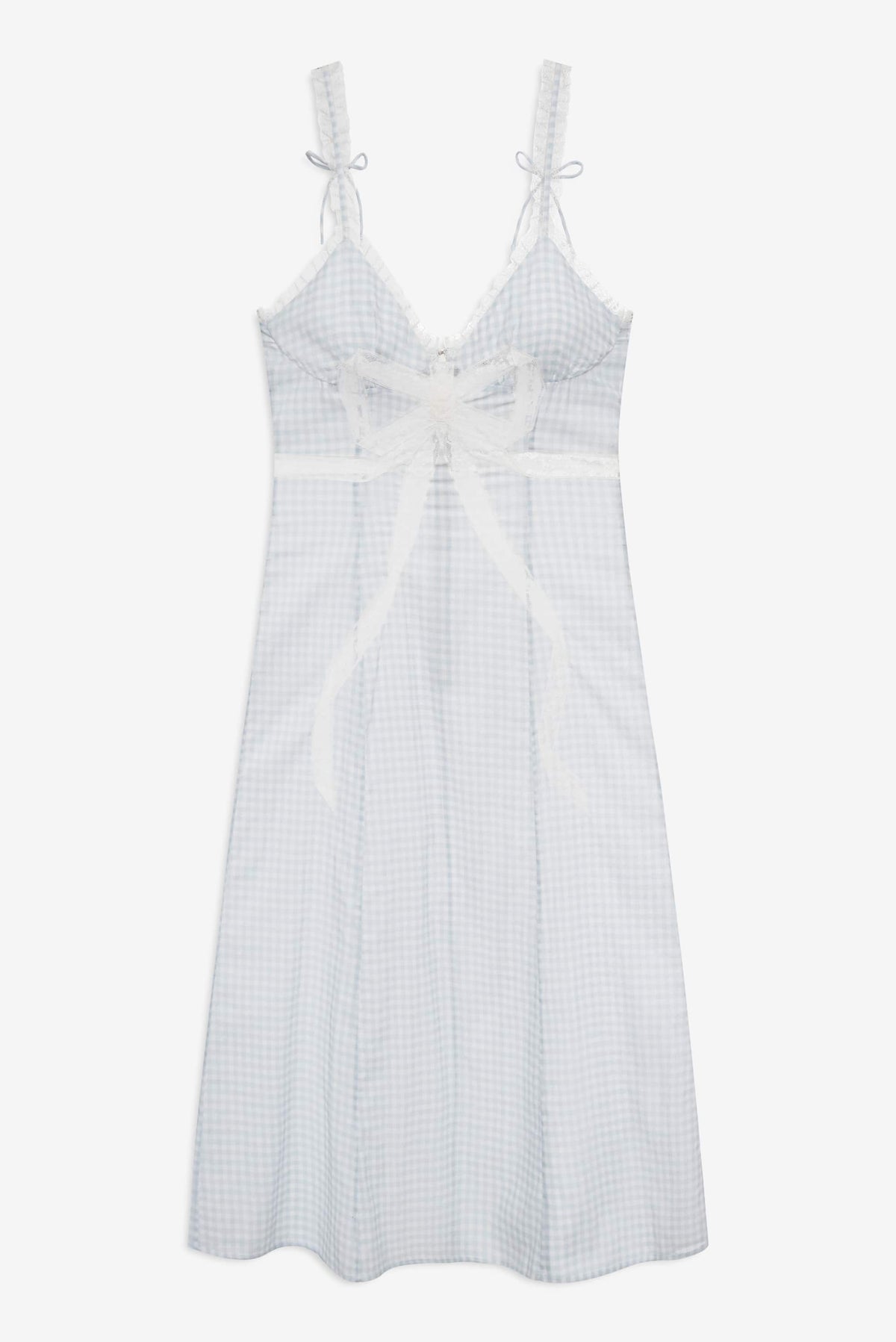 For Love & Lemons Bluebell Gingham Midi Dress