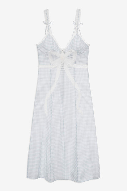 For Love & Lemons Bluebell Gingham Midi Dress