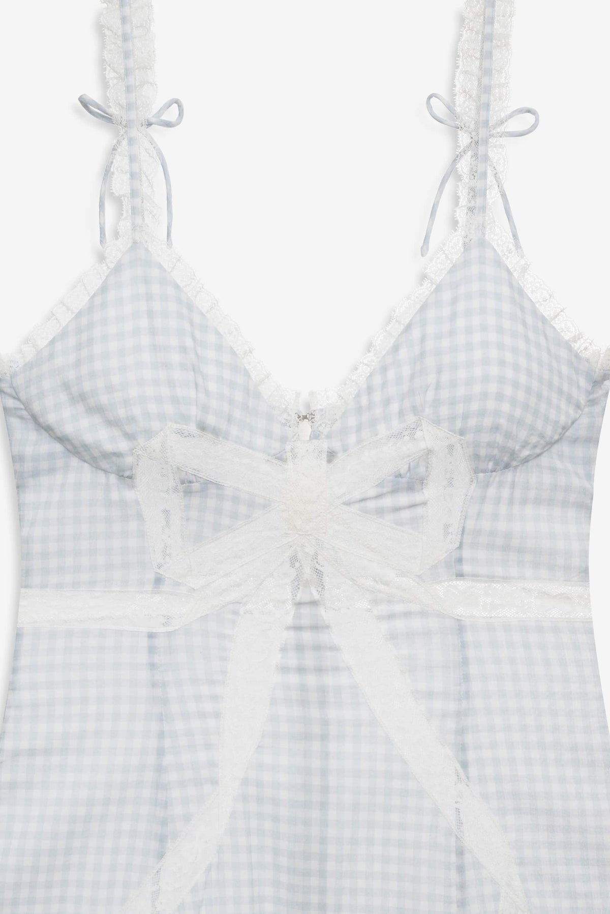 For Love & Lemons Bluebell Gingham Midi Dress