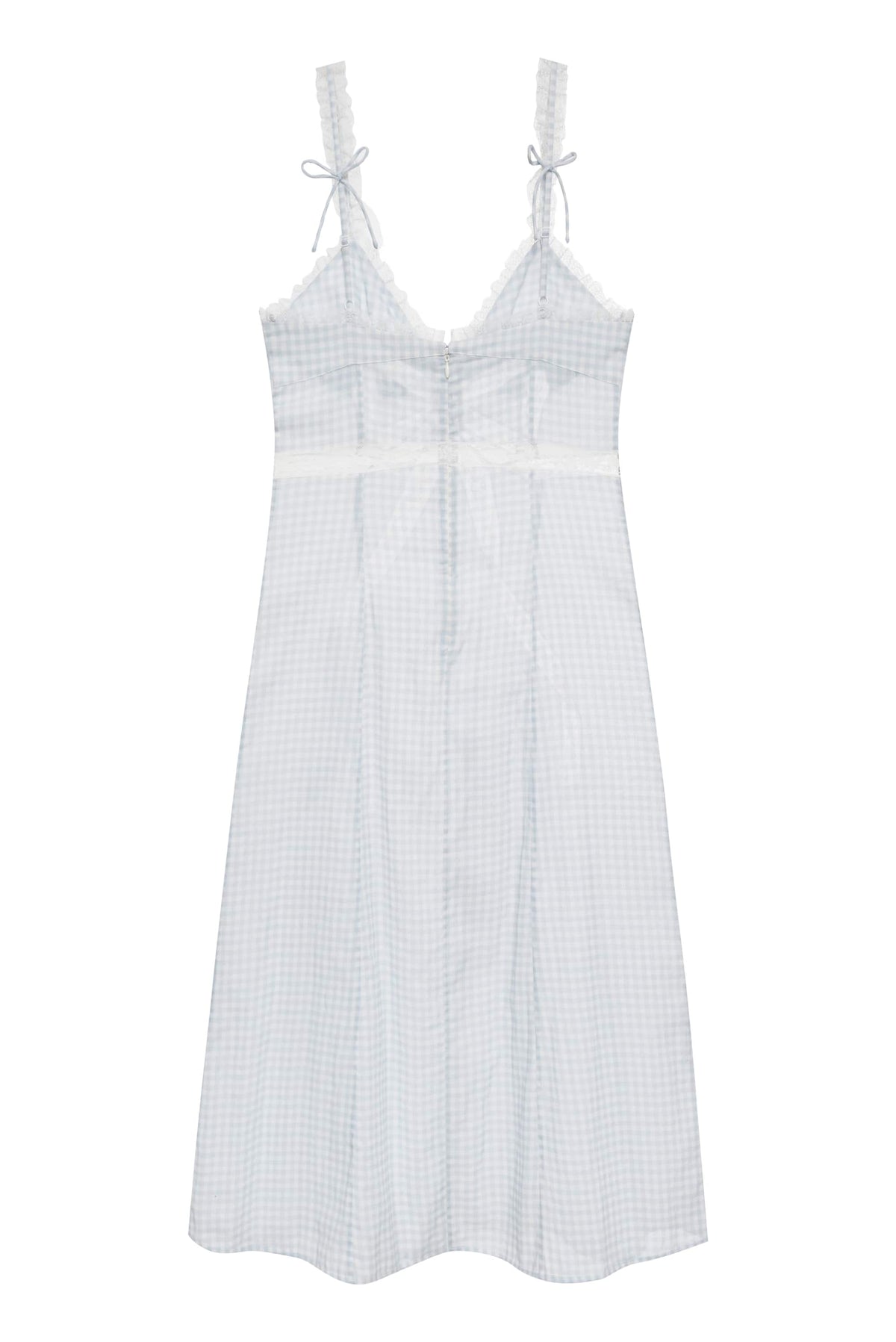 For Love & Lemons Bluebell Gingham Midi Dress