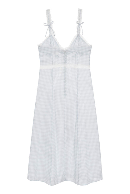For Love & Lemons Bluebell Gingham Midi Dress