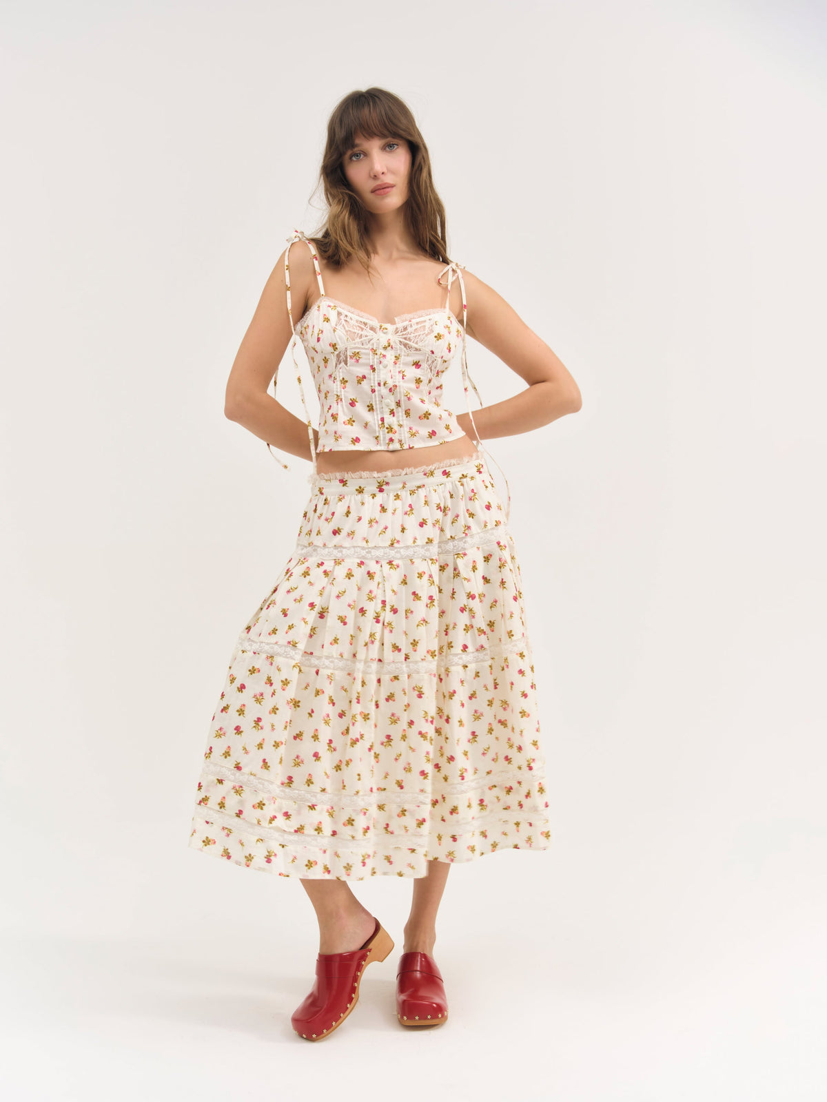 For Love & Lemons Adahlia Floral Top
