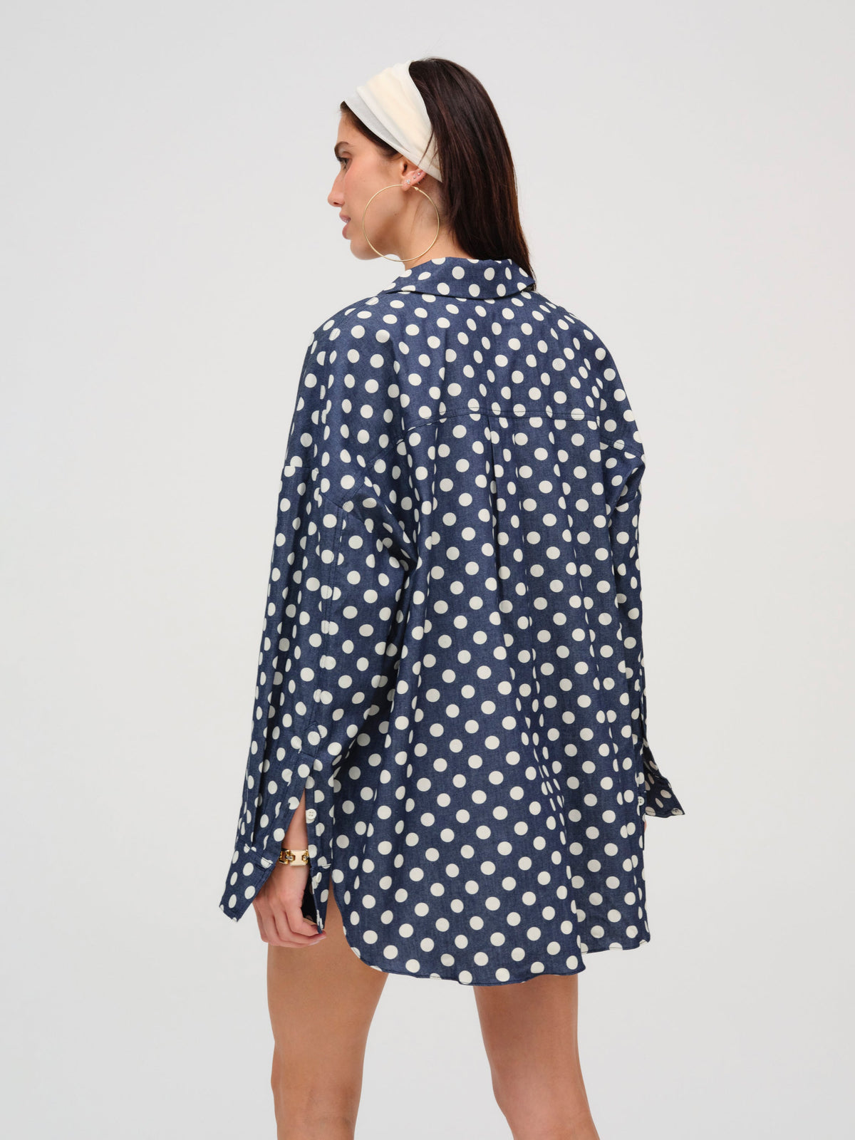 For Love & Lemons Dolly Dot Button-Down Top