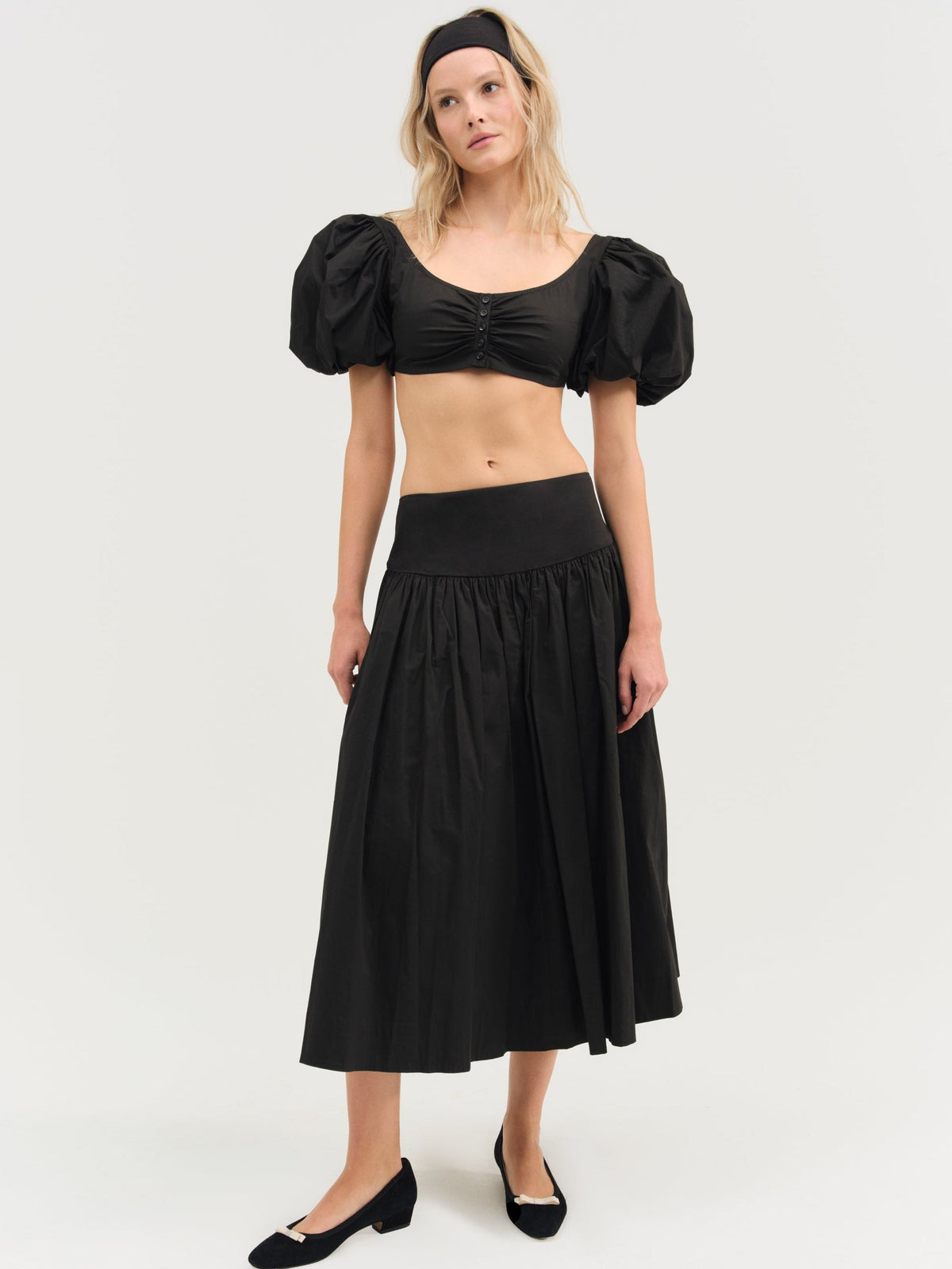 For Love & Lemons Helena Crop Poplin Top