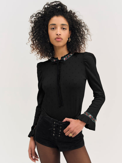 For Love & Lemons Naomi Knit Long Sleeve Top