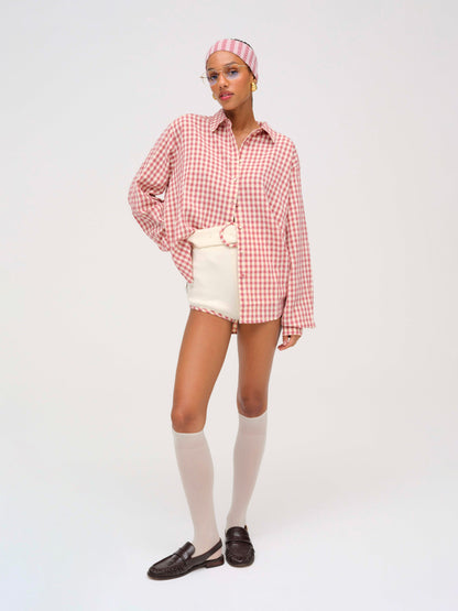 For Love & Lemons Georgia Gingham Button Down
