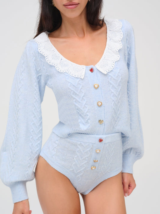 For Love & Lemons Cupid Knit High Waisted Panty