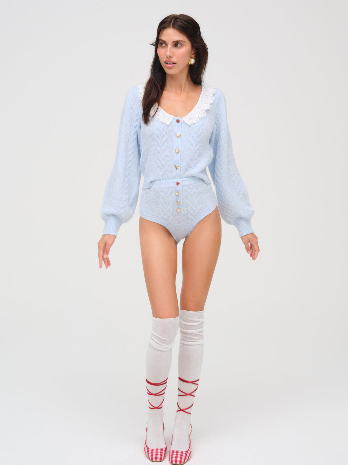 For Love & Lemons Cupid Knit High Waisted Panty