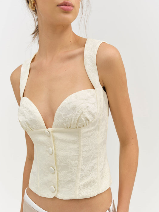 For Love & Lemons Rosie Jacquard Top