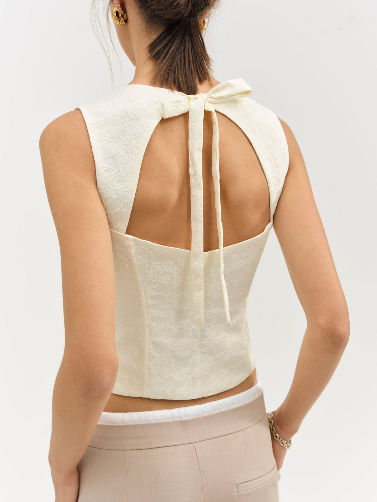 For Love & Lemons Rosie Jacquard Top