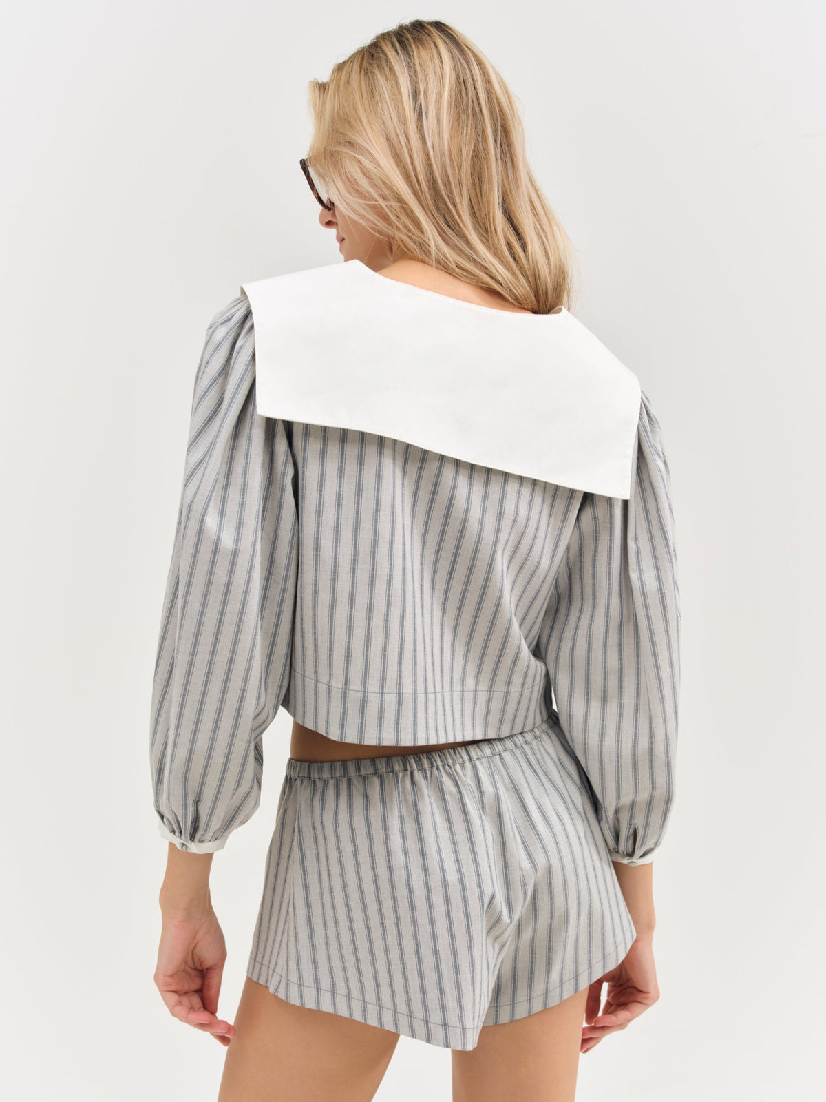 For Love & Lemons Linen Stripe Top